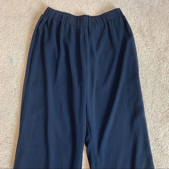 PRESTON & York Navy blue chiffon dress pants lined Sz M - Picture 5 of 12